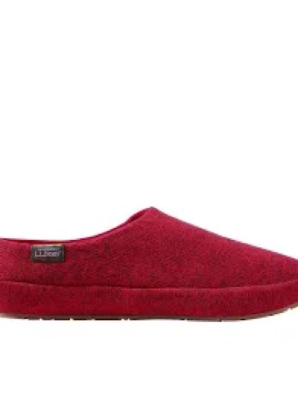 L.L. Bean Red Slip-On Wool Slippers